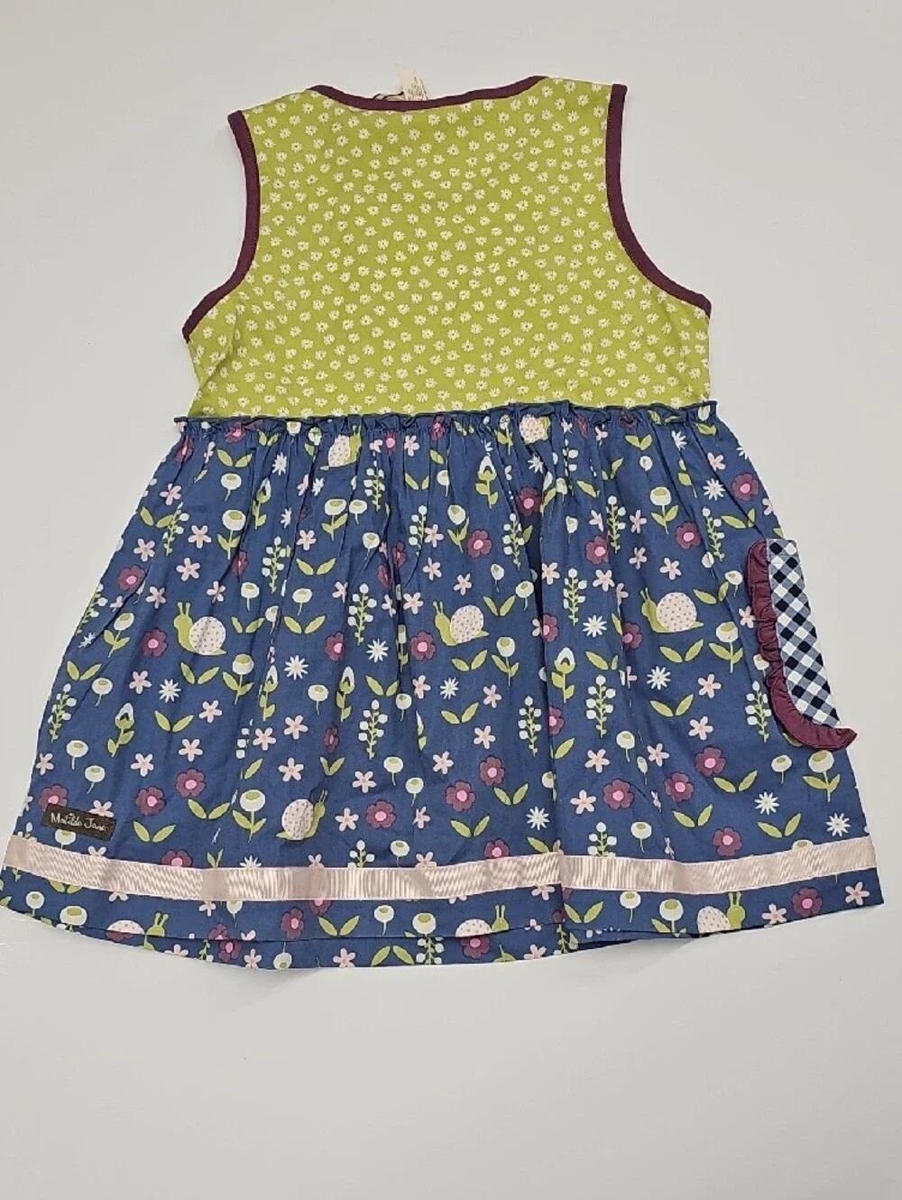 NWT Matilda Jane Olive Green, Navy & Pink Floral Mix Tiered Dress